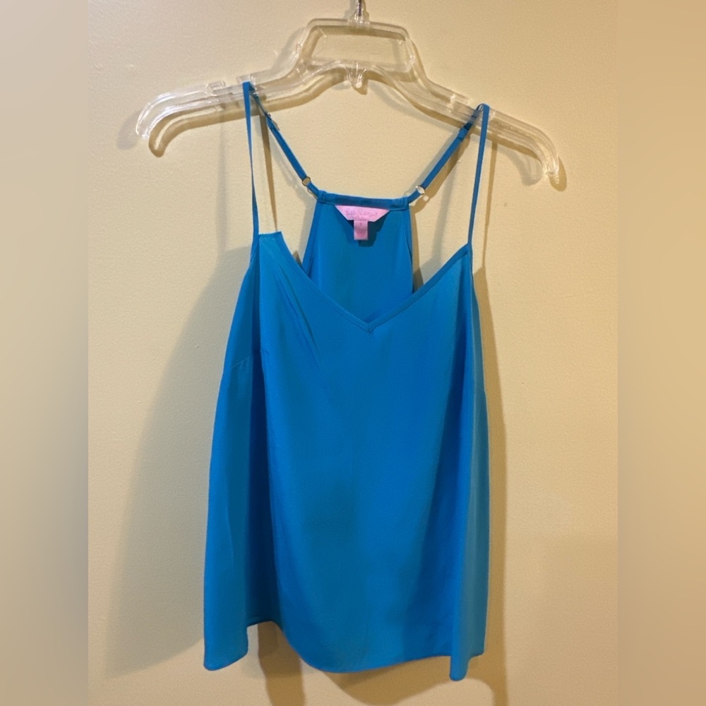 Lilly Pulitzer Blue Racerback Camisole Tank Top Size Small